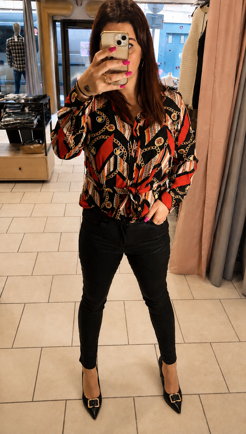 Pantalon similicuir grande taille